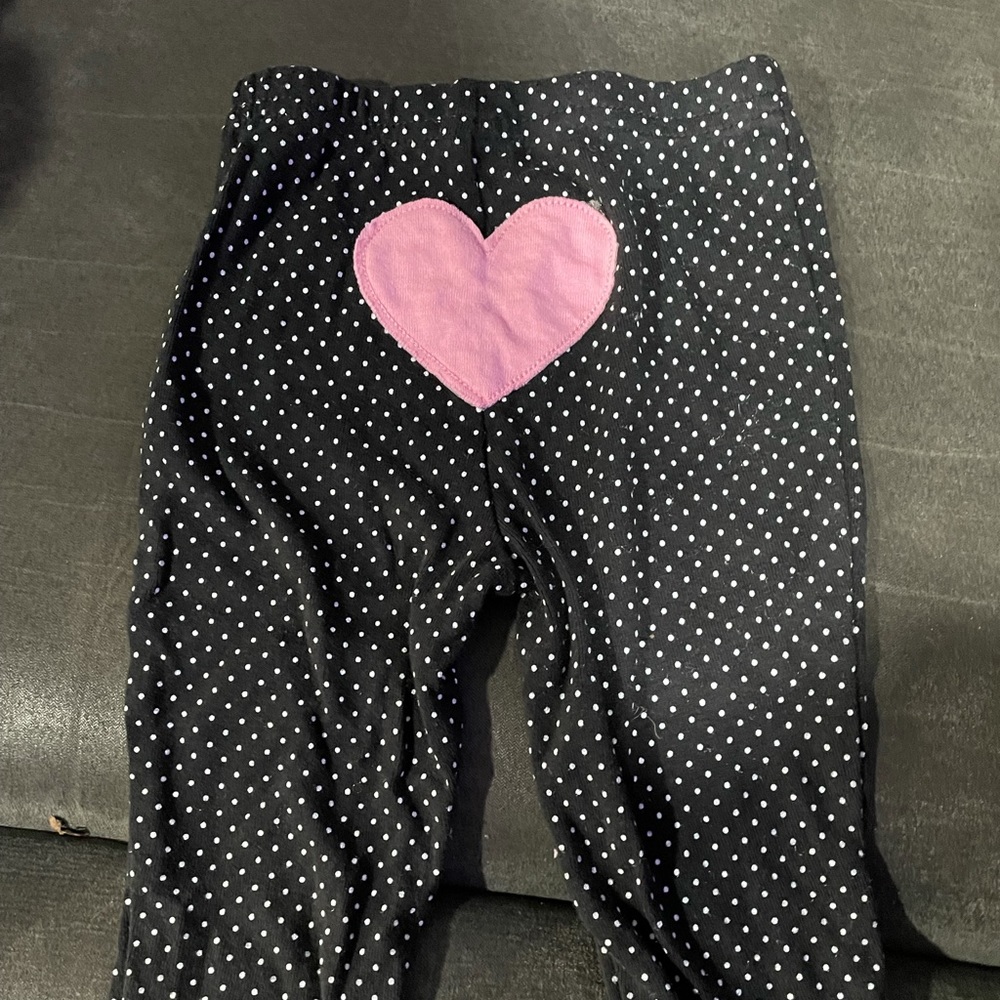 Baby Girl Heart Pants worn once 3-6 Months